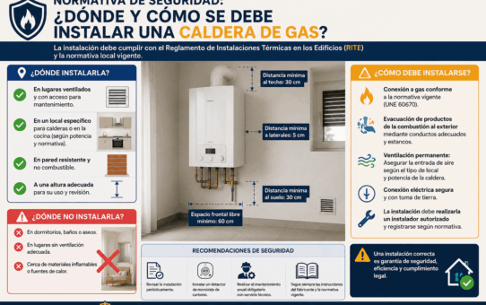 Normativa de seguridad: ¿Dónde y cómo se debe instalar una caldera de gas?
